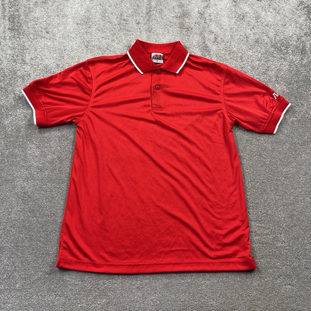 A4 Prime‎ Men's Coaches Team Polo Size M Red Short Sleeve Collared